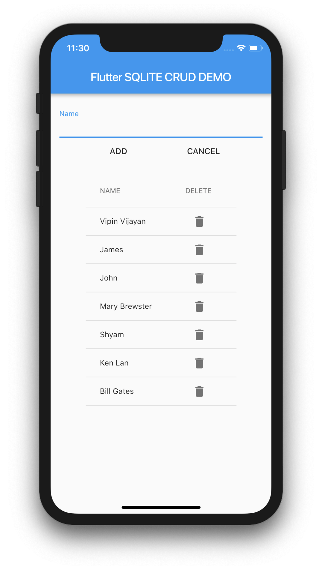 sqlite flutter