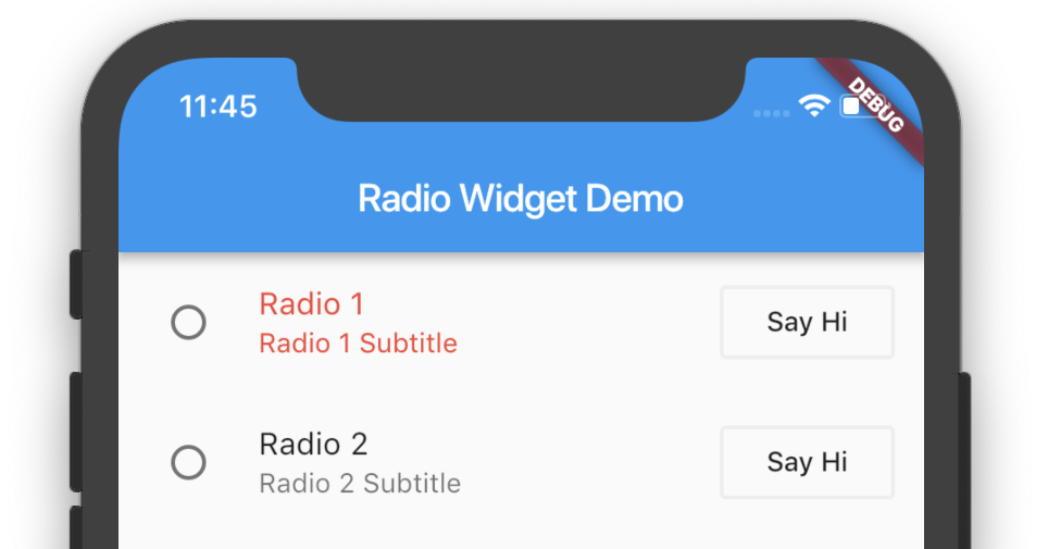 Flutter - Radio Widget