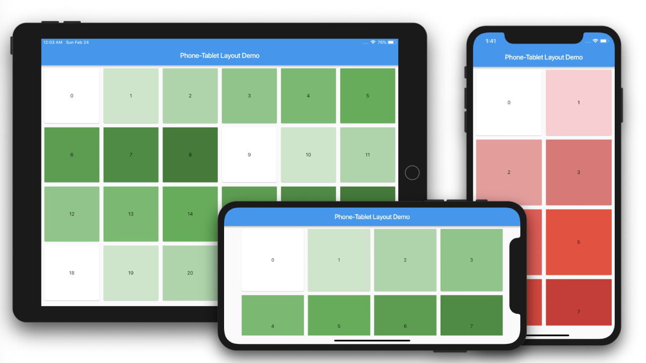 Phone & Tablet UI Flutter