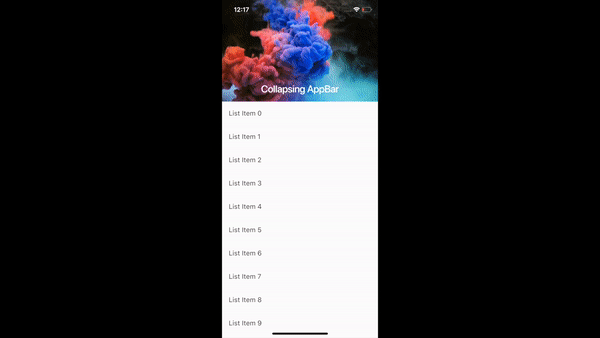 Collapsable AppBar - Flutter
