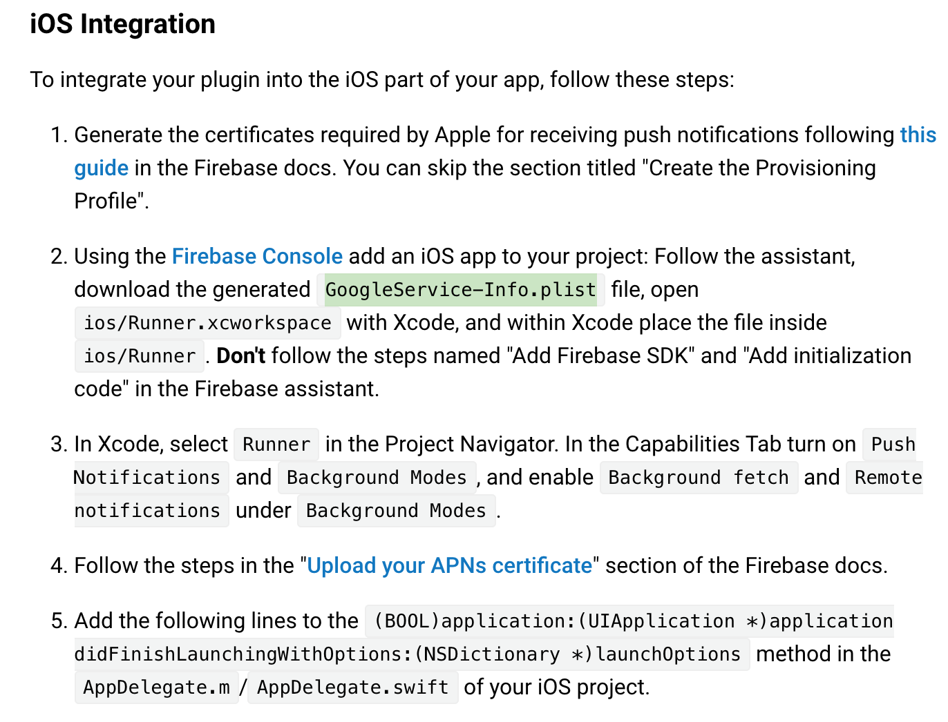 Firebase iOS Set up