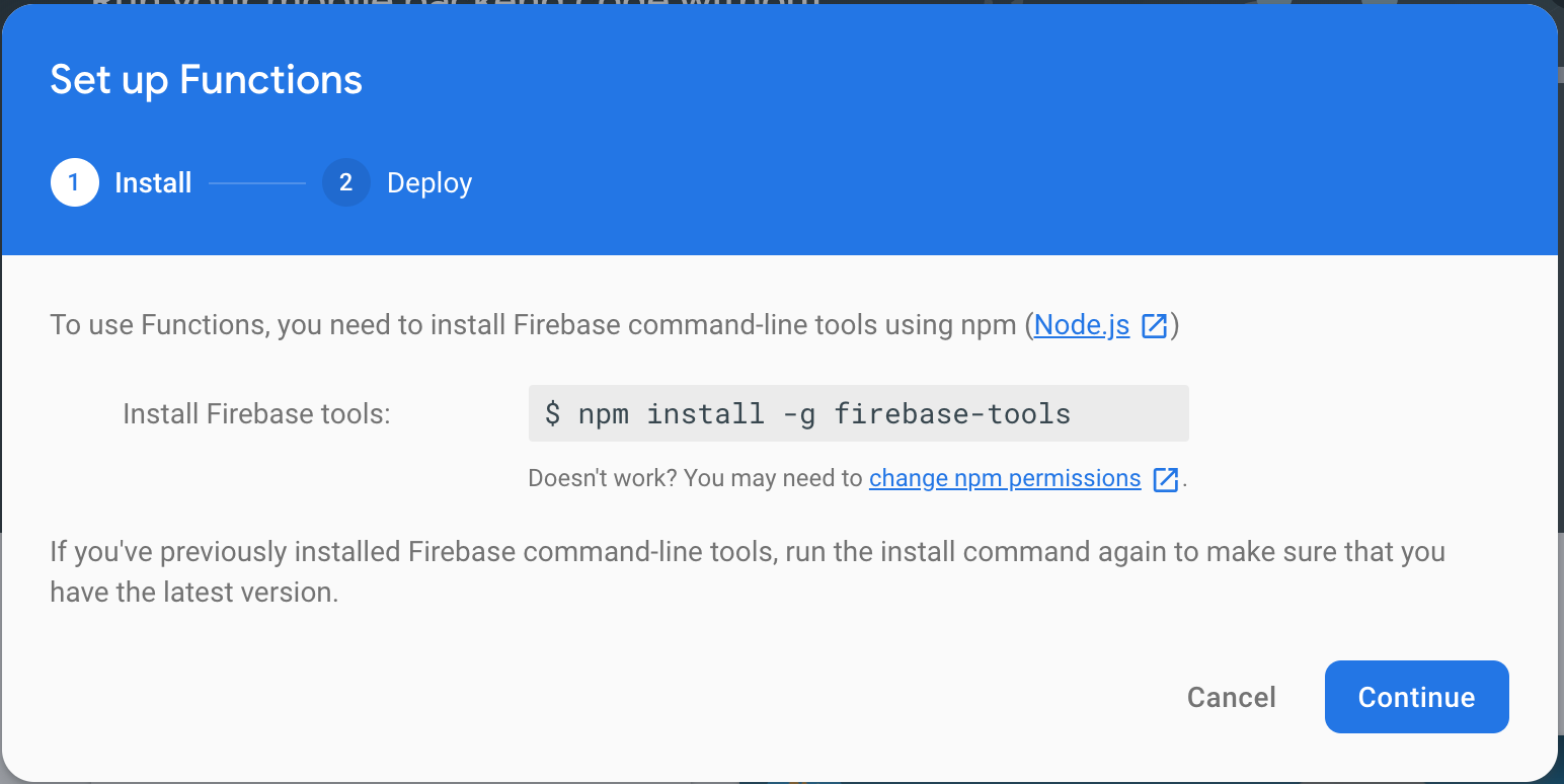 Firebase Set Up Cloud Functions